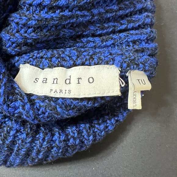 Sandro Paris Beanie Blue‎ Designer Knitted Outdoor Hat